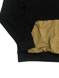 The Best Hoodie Ever With Waxed Tip Drawstring and Nylon Pocket Black Hoodie / Olive Green Textured