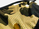 Cloth Face Mask Geometric Olive Camo - Black Strap