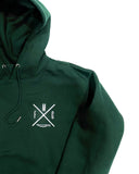 Embroided Mexican Fucking Chef X Jet Forest Green Premium Hoodie - Forest Green / White