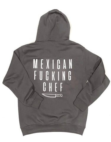Mexican Fucking Chef  Cement Premium Hoodie - White Print -