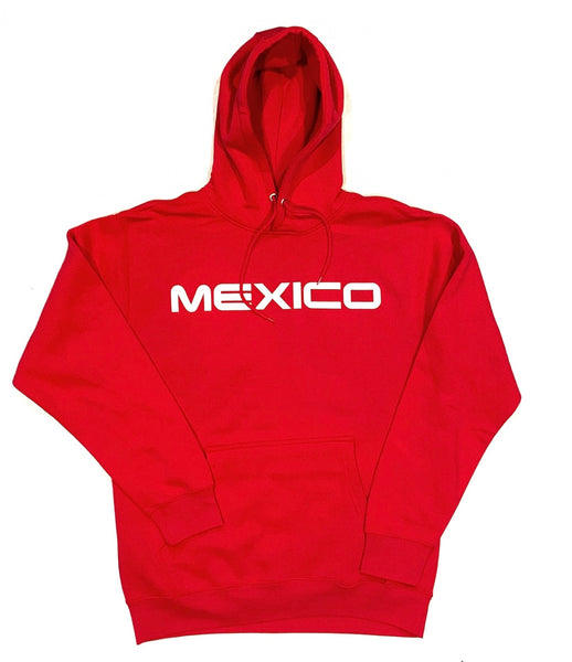 Mexico Classico Red Hoodie White Print