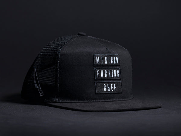 Mexican Fucking Chef - Triple Patch Wool Patched Trucker Hat