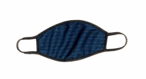 Mask Bright  Navy Wool Lined - Black Strap -