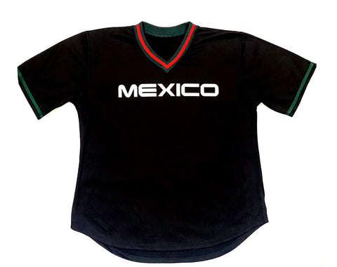 Mexico Clasico Premium Black Jersey  - White Print -