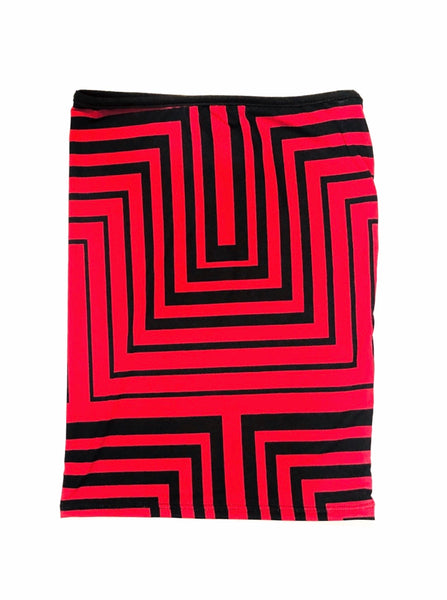 DIRTBAG Face Scarf Mask Dustmask SandMask   -  Geometric Red- Black Accents