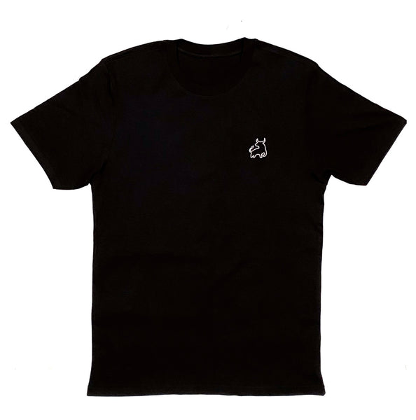 BULL Black Tee Frontal White Embroidery