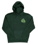 Paisley Embroidered Evergreen Hoodie - Evergreen / Lime