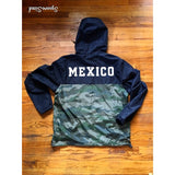 Mexico Classic Light Weight Track Jacket - Two Tone Black/Camo WHITE PRINT