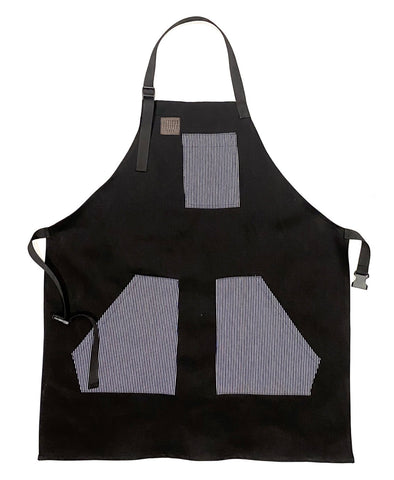 Mexican Fucking Chef Apron  - Black / Striped Pockets Accents   -