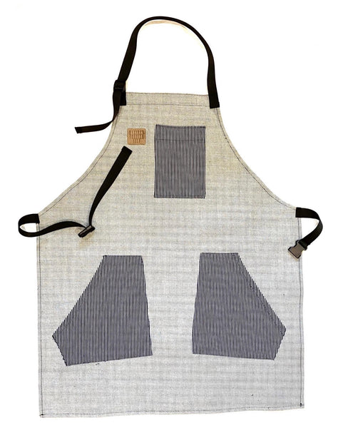 Mexican Fucking Chef Apron  - Reverse Denim/ Stripped Denim Accents   -