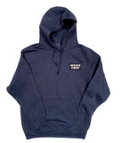 Mexico's Finest  Hoodie  - Navy     Frontal Patch  / White Back Print