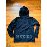 Mexico Classic Light Weight Track Jacket - JET BLACK  " WHITE DOT PRINT "