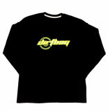 Dirtbag Premium Long Sleeve Tee Black  - Fluorescent Yellow Print -