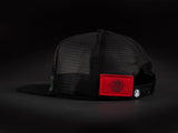 1 MEXICO'S FINEST  Black /Black  Patched Trucker Hat