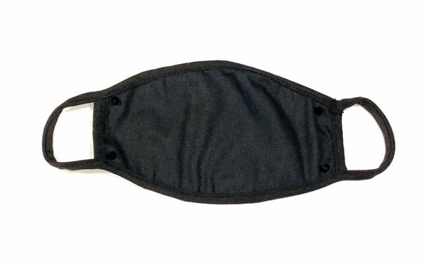 Cloth Face Mask Solid Fiber Black / Black Spiked