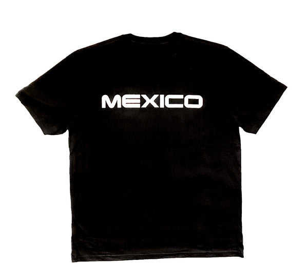 Mexico Clasico Premium Black Tee - White Print -