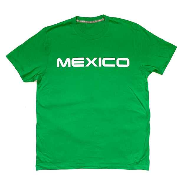Mexico Clasico Premium Green  Tee - White Print -
