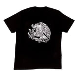 Mexico Single Stroke Art Premium Black  Tee - WHITE PRINT -