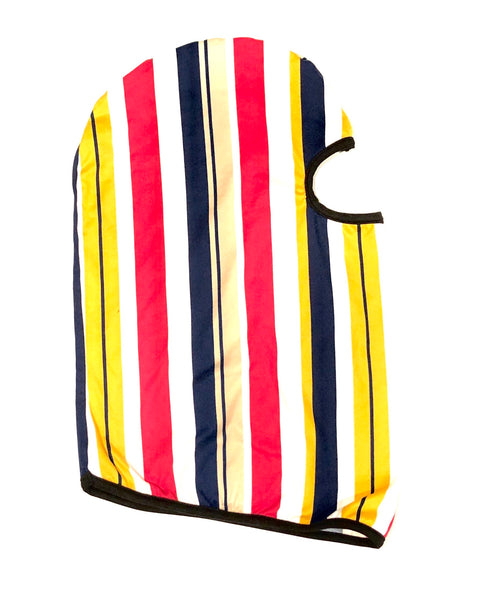 DIRTBAG Skimask Dustmask SandMask   - Striped Mustard, Pink Navy Blue - Black Accents