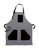 Mexican Fucking Chef Apron Striped Denim  / Black Accents   -