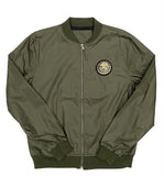 El Angel Jacket- Olive Green  / Gold Print and Frontal Patch
