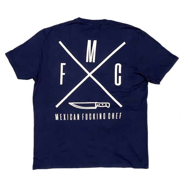 Mexican Fucking Chef - X Tee - Navy Blue/ Ivory Print