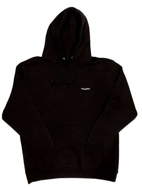Knife Embroided Mexican Fucking Chef Jet Black  Premium Hoodie - Black / White