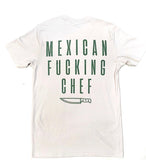 Mexican Fucking Chef - Batalla Tee - Off White  / Olive Print
