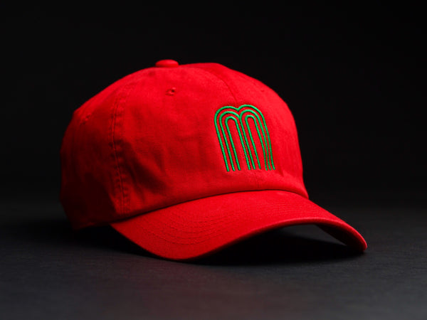 M Green/ Red Dad Hat