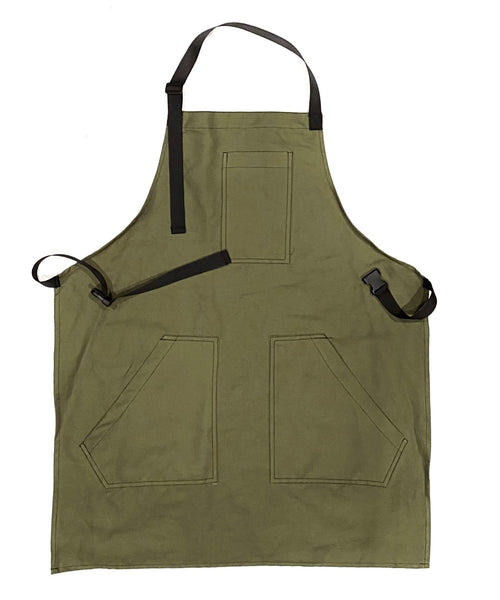 Mexican Fucking Chef Apron Cotton Twill Olive / Black  Accents   -