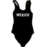Women's Mexico Bodysuit Black / White Print